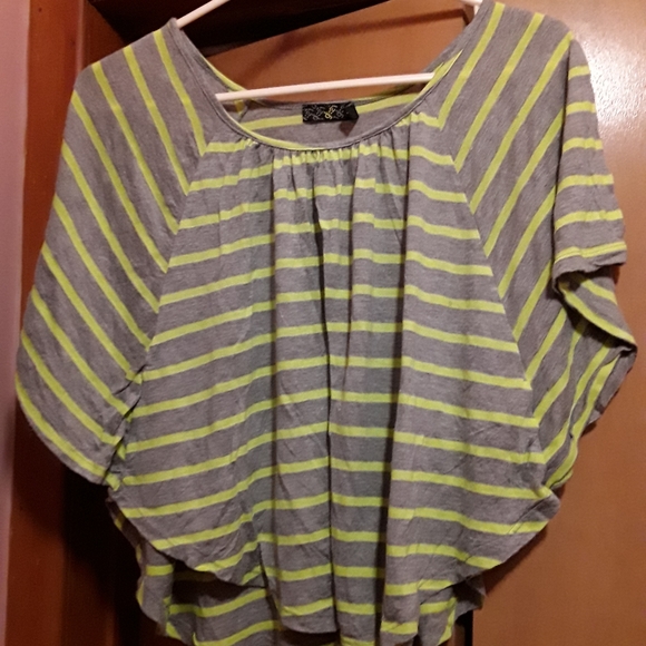 g21 Walmart Winged Neon Striped T-shirts - Picture 2 of 6